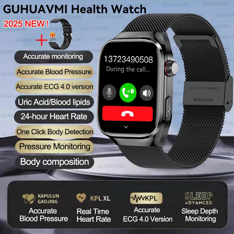 Xiaomi Five organ examination Smart Watch Men Women ECG+PPG Uric Acid Blood Fat