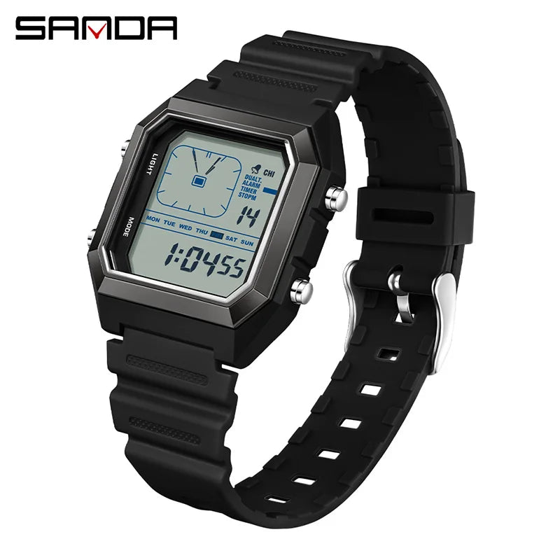 SANDA  Digital Watches for Man Multifunction Luminous Chronograph Calendar Outdoor Sport Waterproof