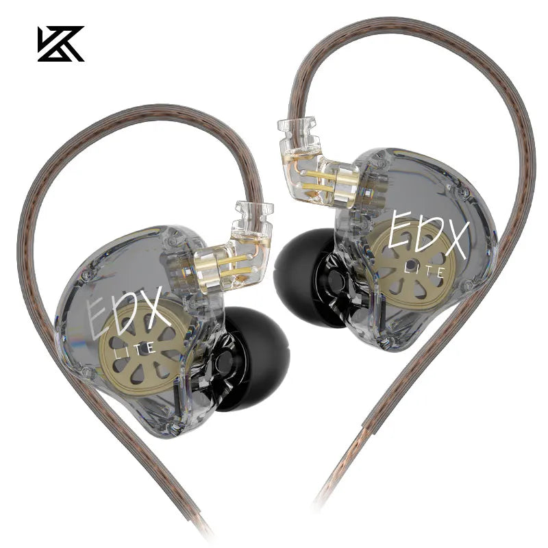 KZ EDX Lite HIFI Dynamic Driver Stereo Bass Music Earbuds for Gaming Sports with Detachable 2Pin Cable