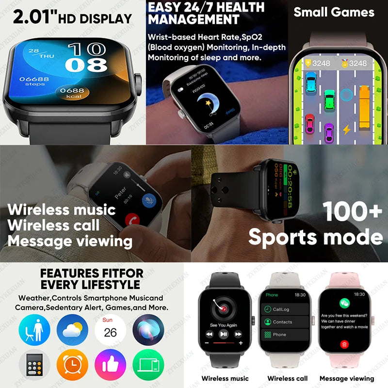 Xiaomi Sport Smart Watch 5 for Men Women Heart Rate Bluetooth Call GPS Track Waterproof