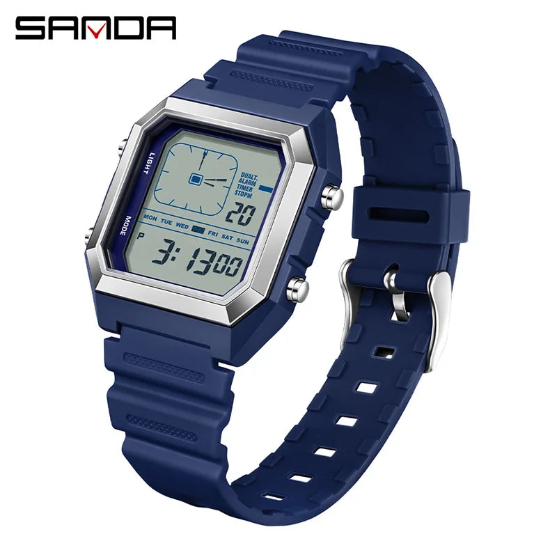 SANDA  Digital Watches for Man Multifunction Luminous Chronograph Calendar Outdoor Sport Waterproof