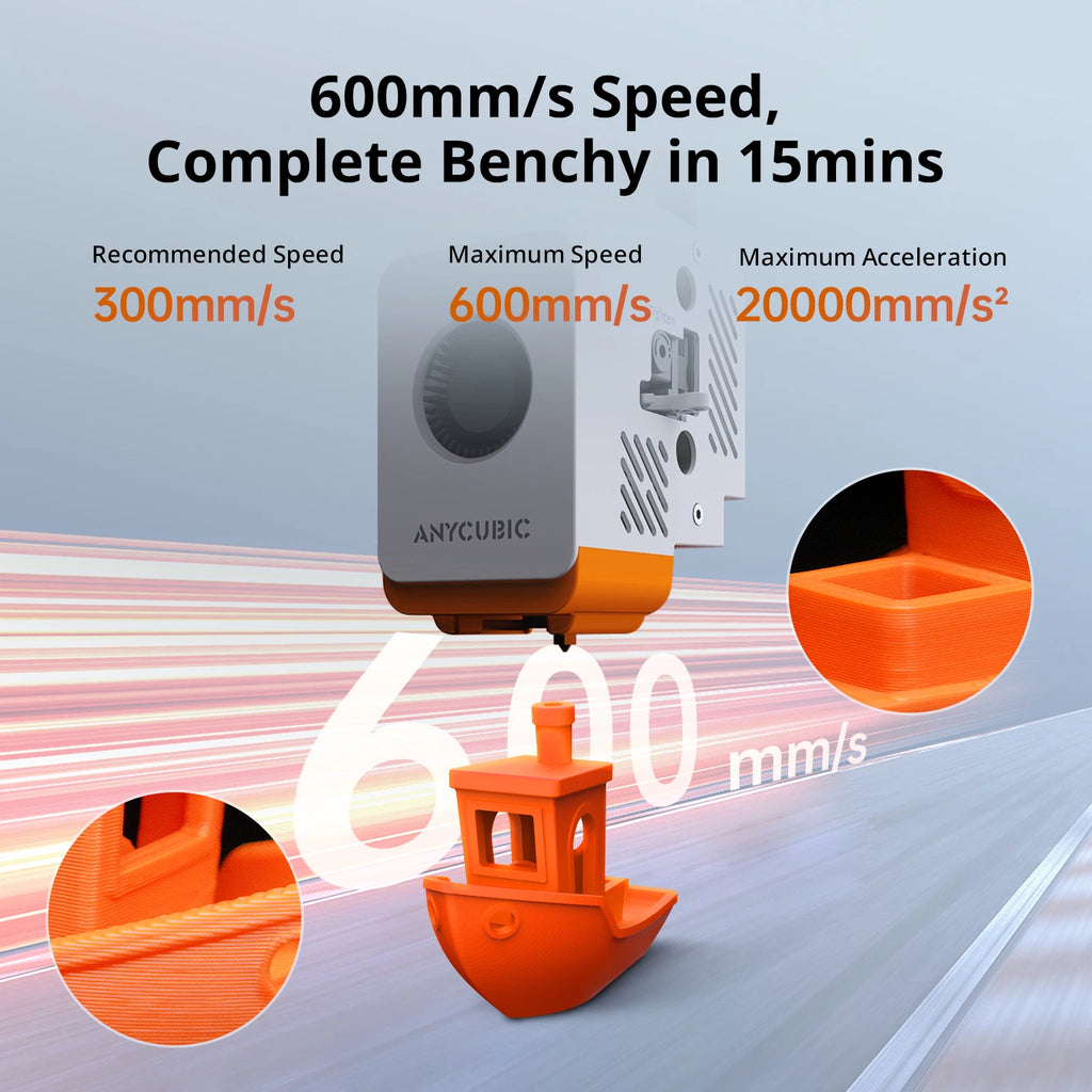 Anycubic Kobra S1 AE Version 3D Printer Core XY Stable Structure Max Speed 600mm/s High Precision Ultra-Quiet 3D Printer