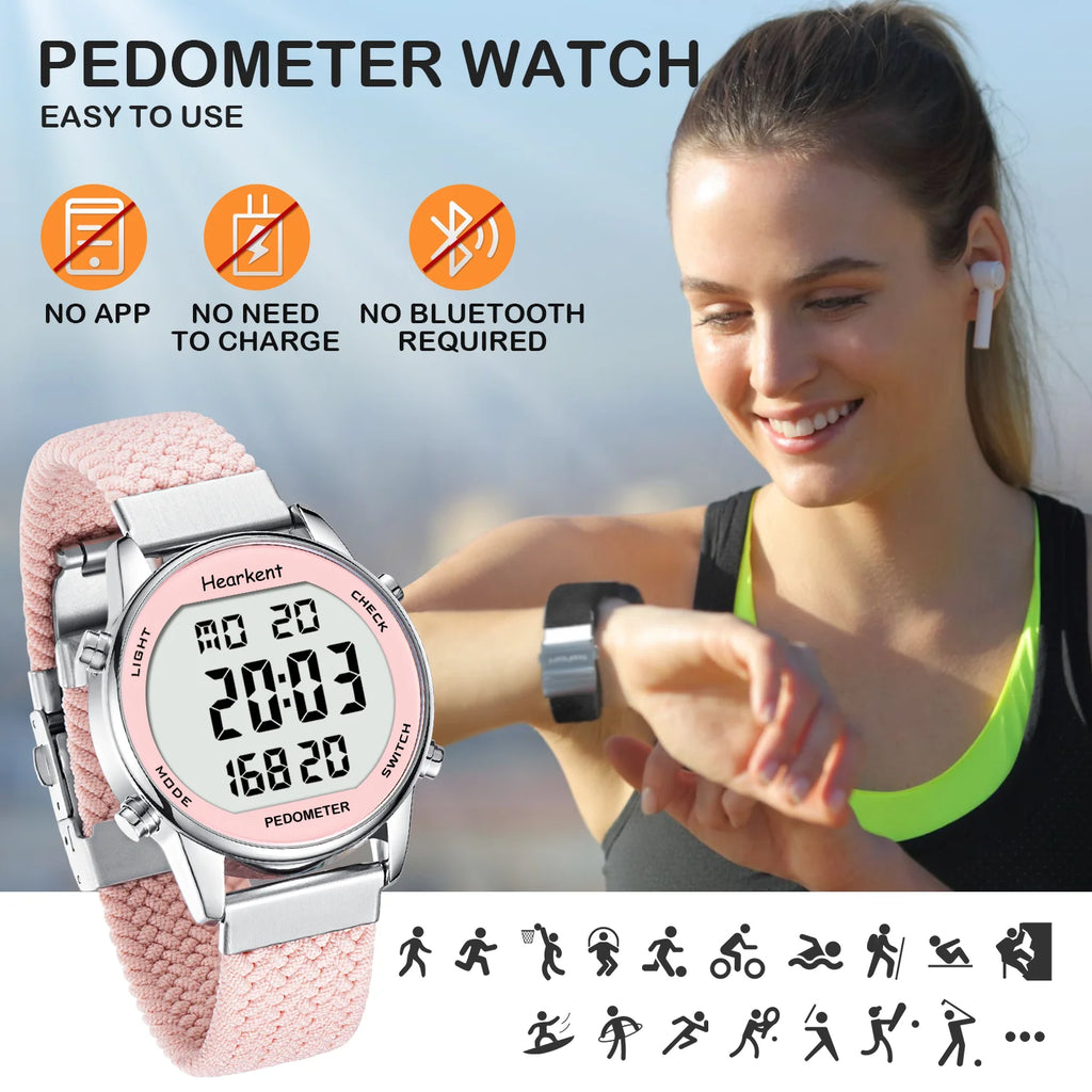 Hearkent Women's Digital Sport Watch with Pedometer, Step Counter, Calories Mile,...