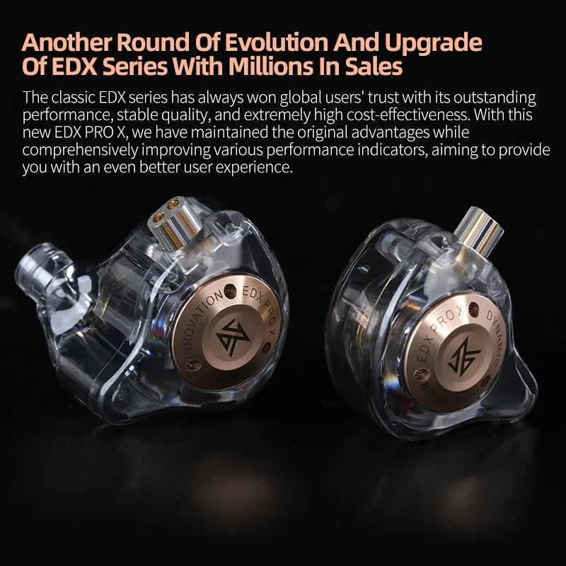 KZ EDX PRO X In Ear Dynamic Drive  HIFI Bass Music Earbud Sport Noise Cancelling Earphone