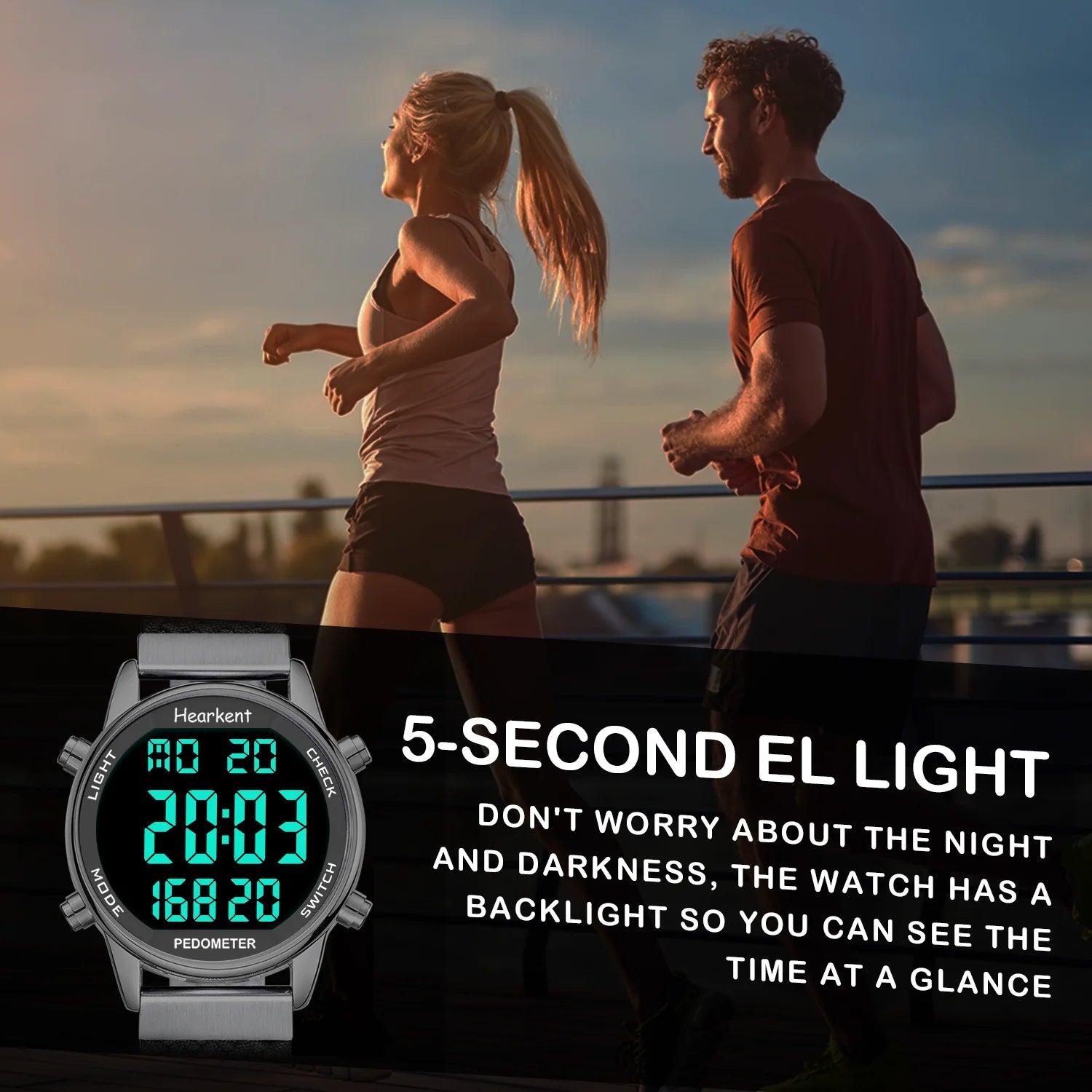 Hearkent Women's Digital Sport Watch with Pedometer, Step Counter, Calories Mile,...