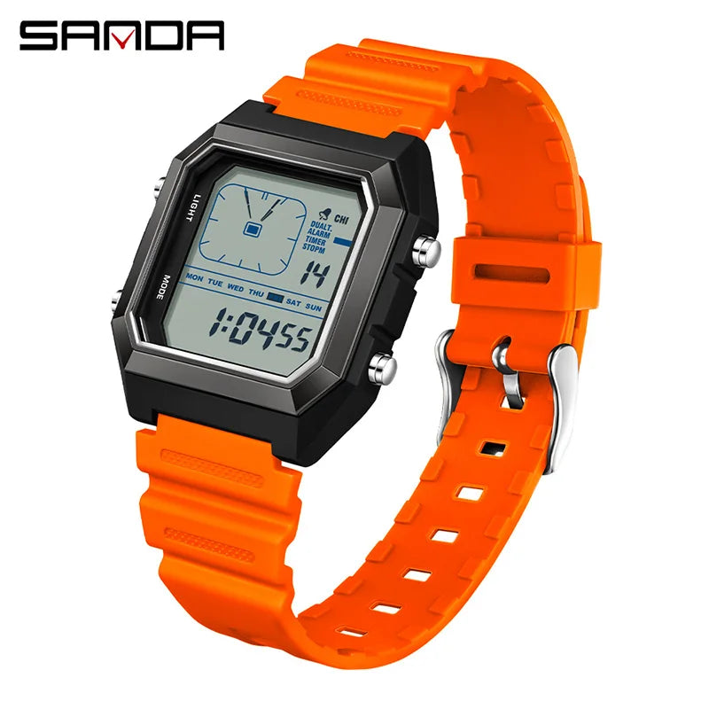 SANDA  Digital Watches for Man Multifunction Luminous Chronograph Calendar Outdoor Sport Waterproof