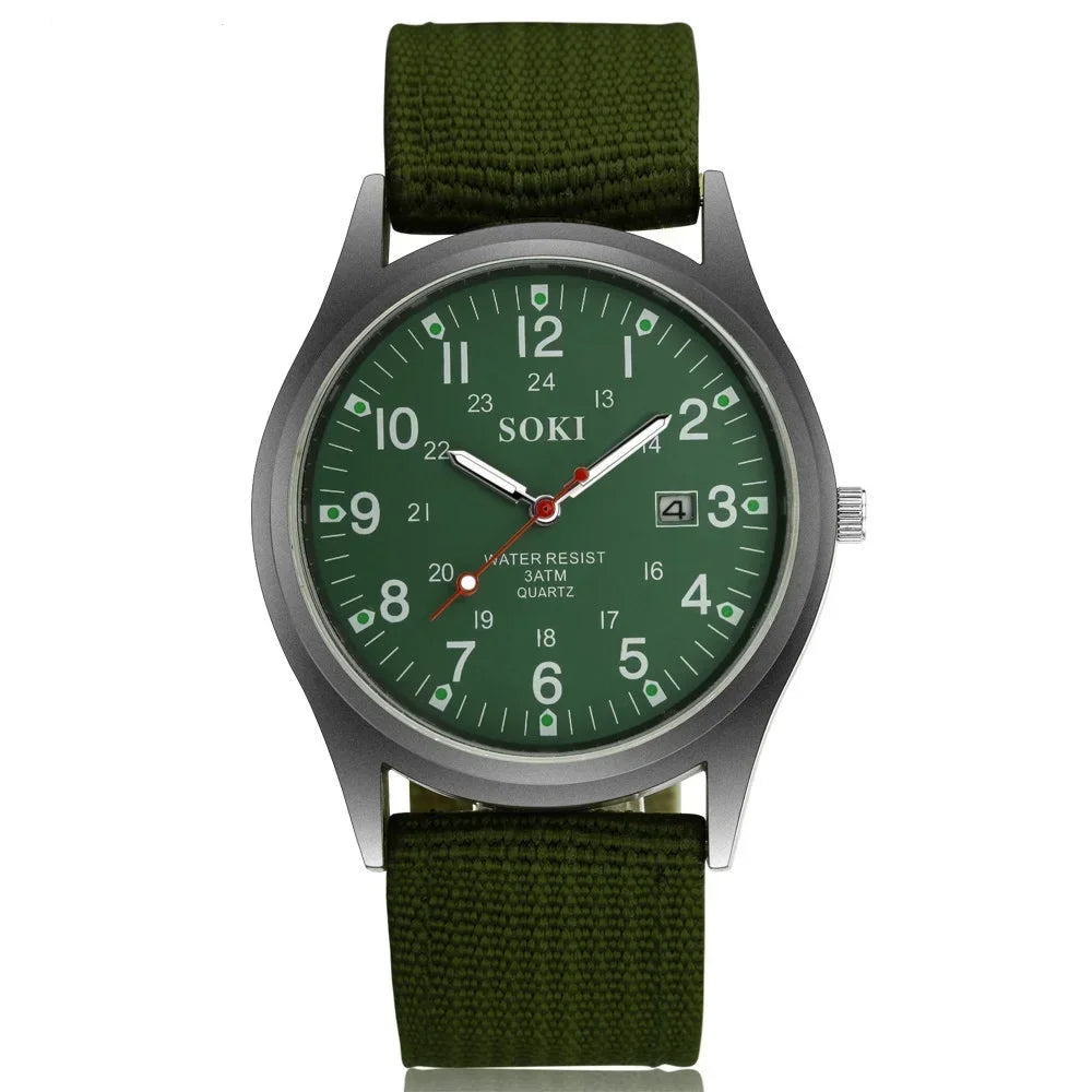 Top Quality Luxury  Luminous Canvas Watch for Men