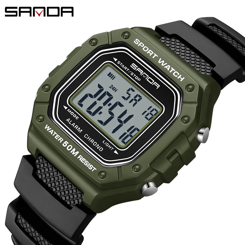 SANDA Men Military Water Resistant Sport Watches