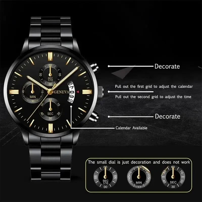 Luxury Men Fashion Stainless Steel Watch