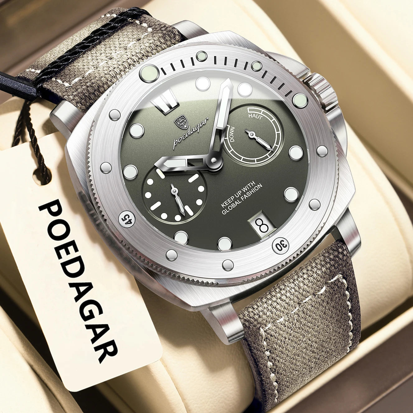 POEDAGAR High Quality Military Watch For Man Waterproof Luminous Date
