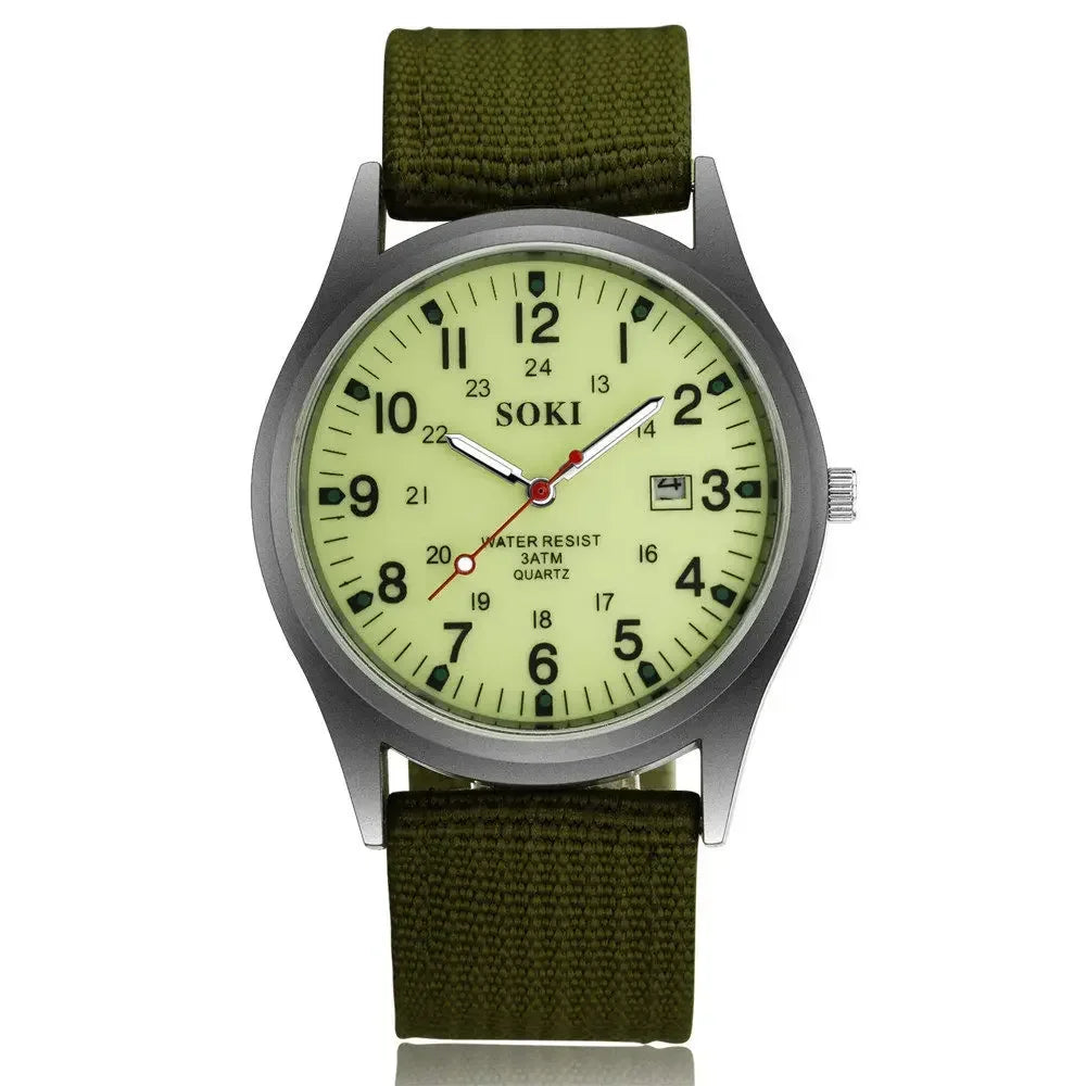 Top Quality Luxury  Luminous Canvas Watch for Men