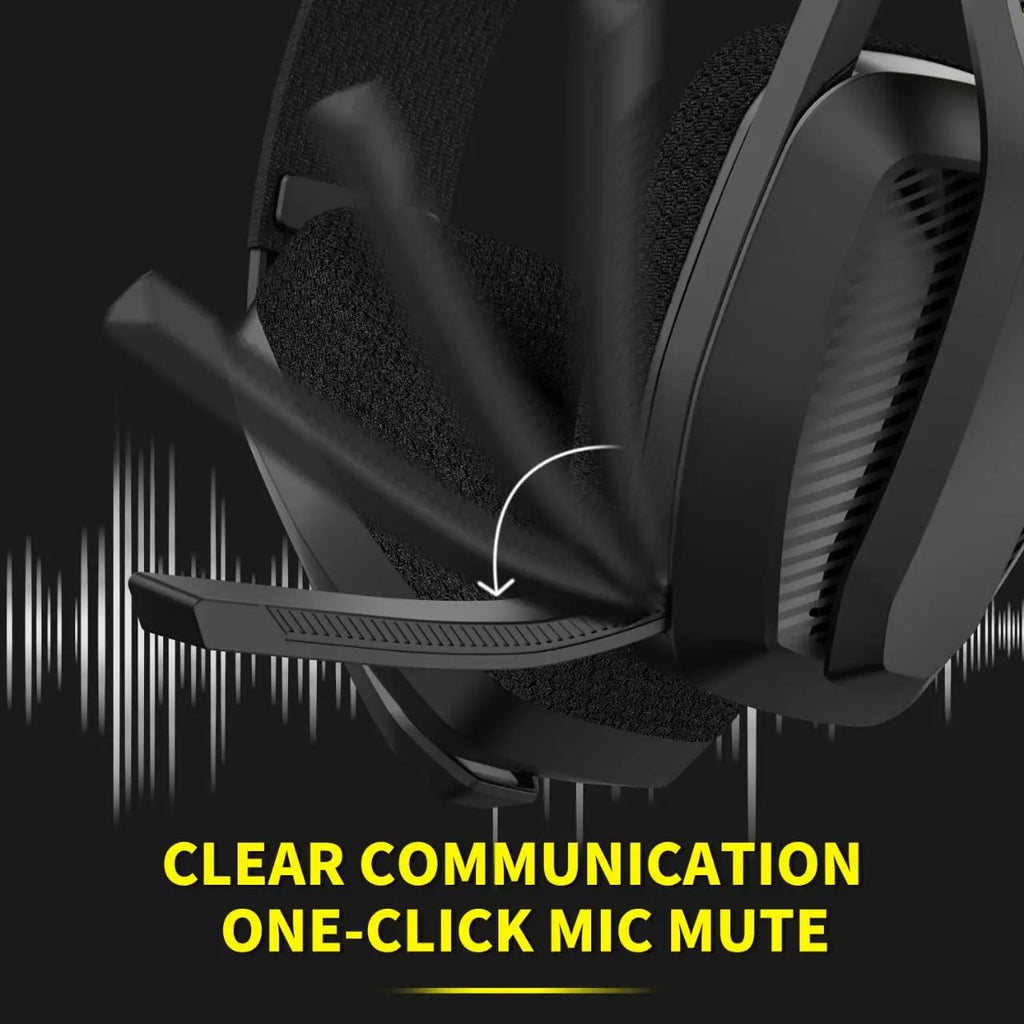 BINNUNE BW06 2.4GHz Wireless Gaming Headset with Mic for PS5 PS4 PC Mac Playstation Bluetooth Gaming headphone with Microphone