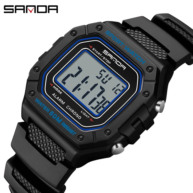 SANDA Men Military Water Resistant Sport Watches