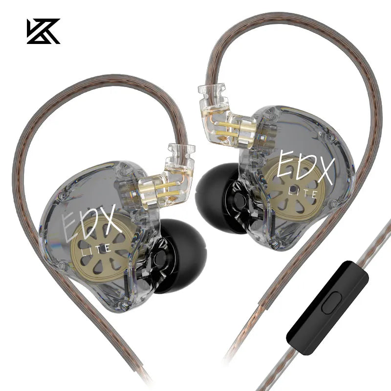 KZ EDX Lite HIFI Dynamic Driver Stereo Bass Music Earbuds for Gaming Sports with Detachable 2Pin Cable