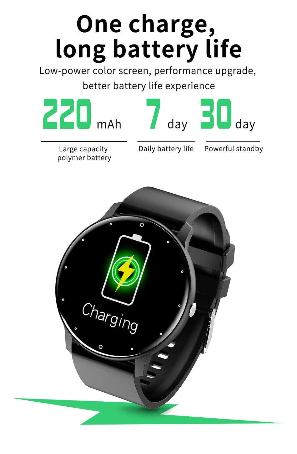 Men Women Sports Fitness Ultra Light Smartwatch Heart Rate
