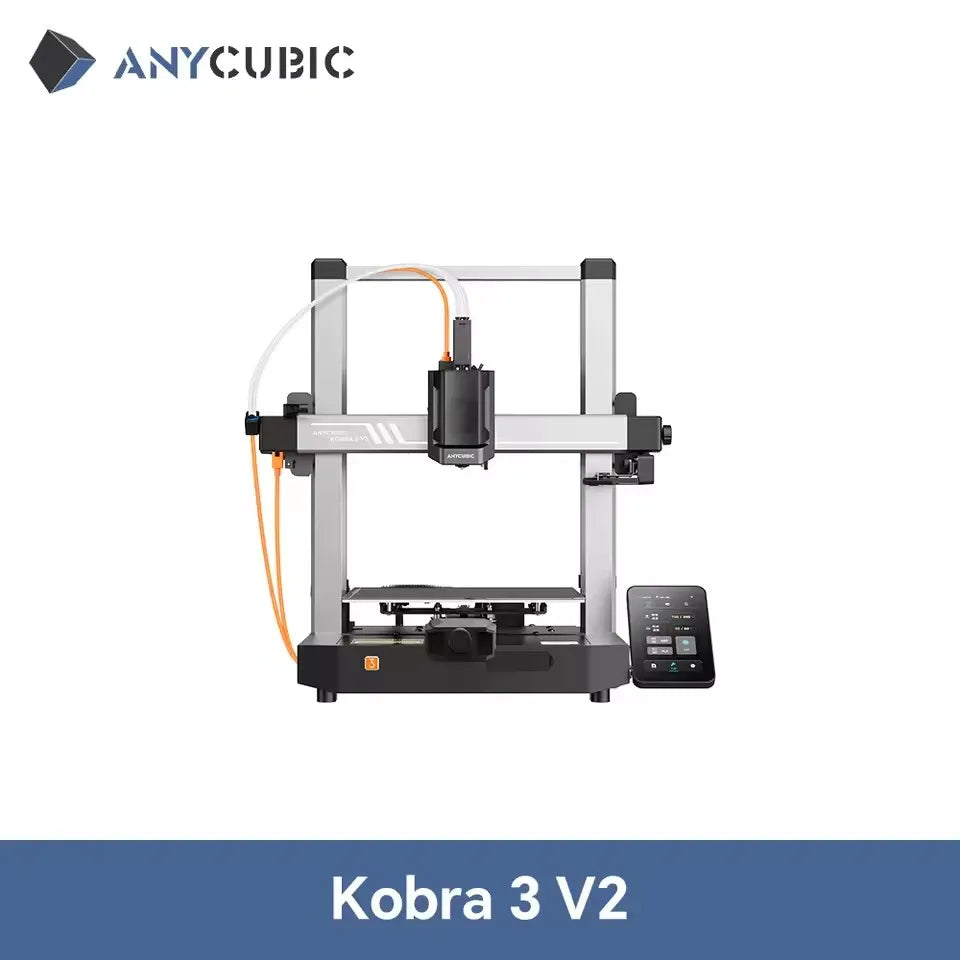 New！ANYCUBIC Kobra 3 V2 Combo 600mm/s Fast Printing 3D Printer 8 Colors ACE Pro Filament Auto Leveling FDM Desktop 3D Printer