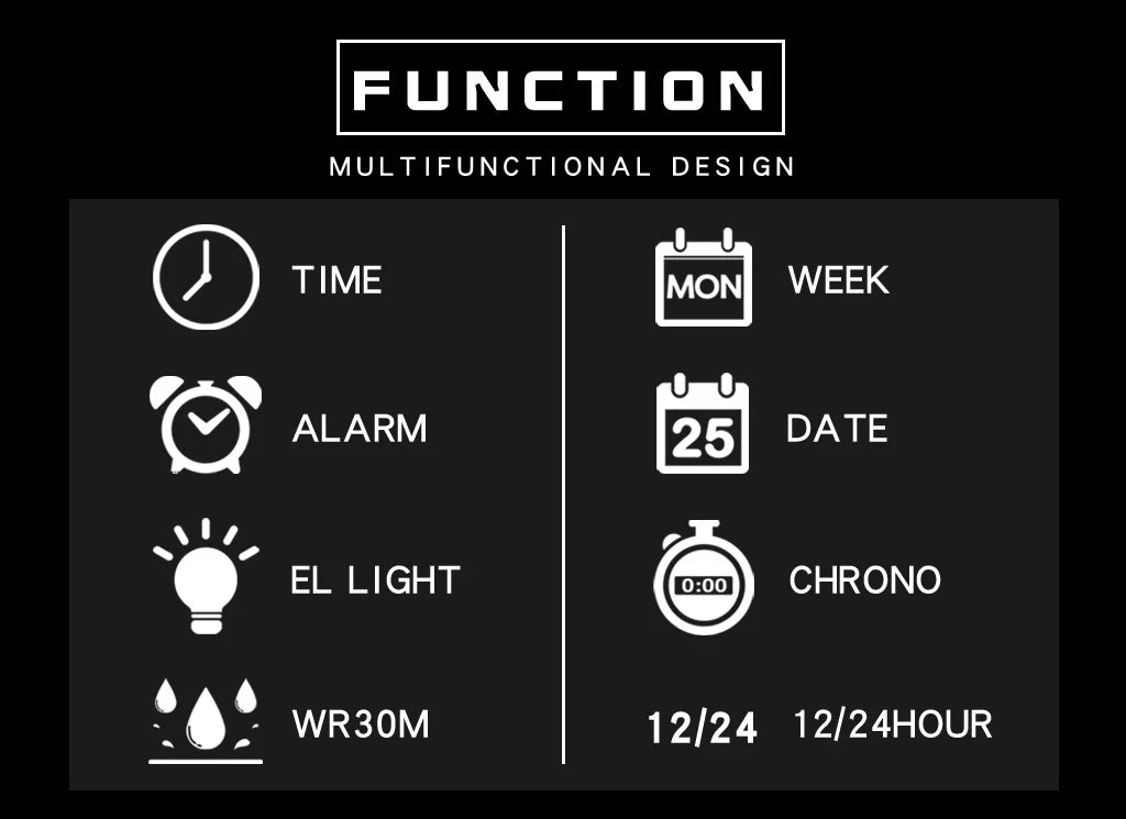 SYNOKE Outdoor Military Digital Watch For Men Sports Waterproof Luminous
