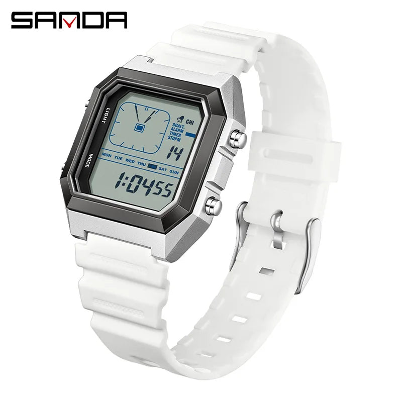 SANDA  Digital Watches for Man Multifunction Luminous Chronograph Calendar Outdoor Sport Waterproof