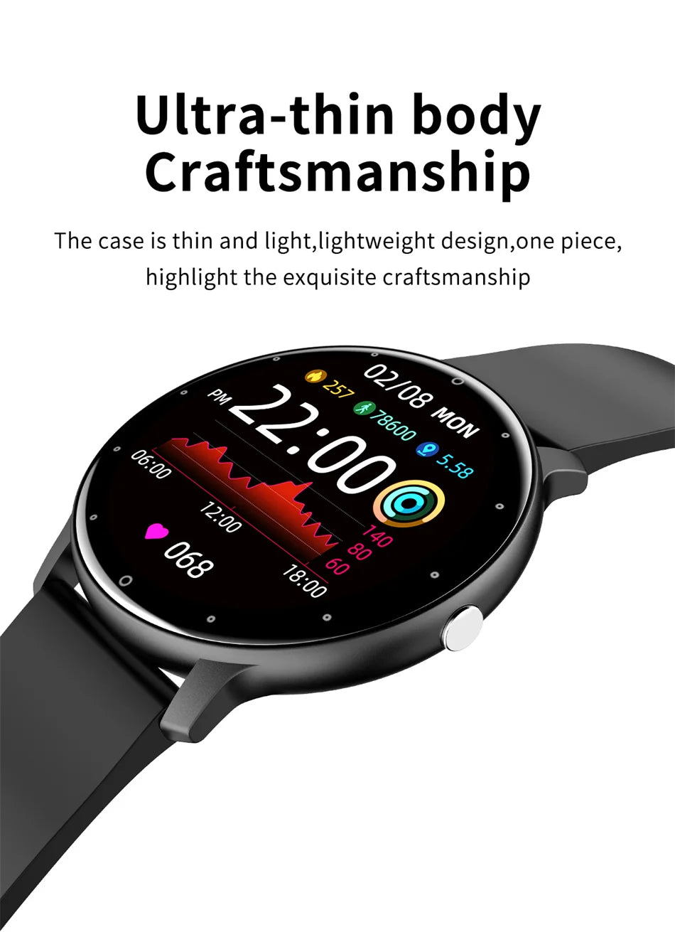 Men Women Sports Fitness Ultra Light Smartwatch Heart Rate