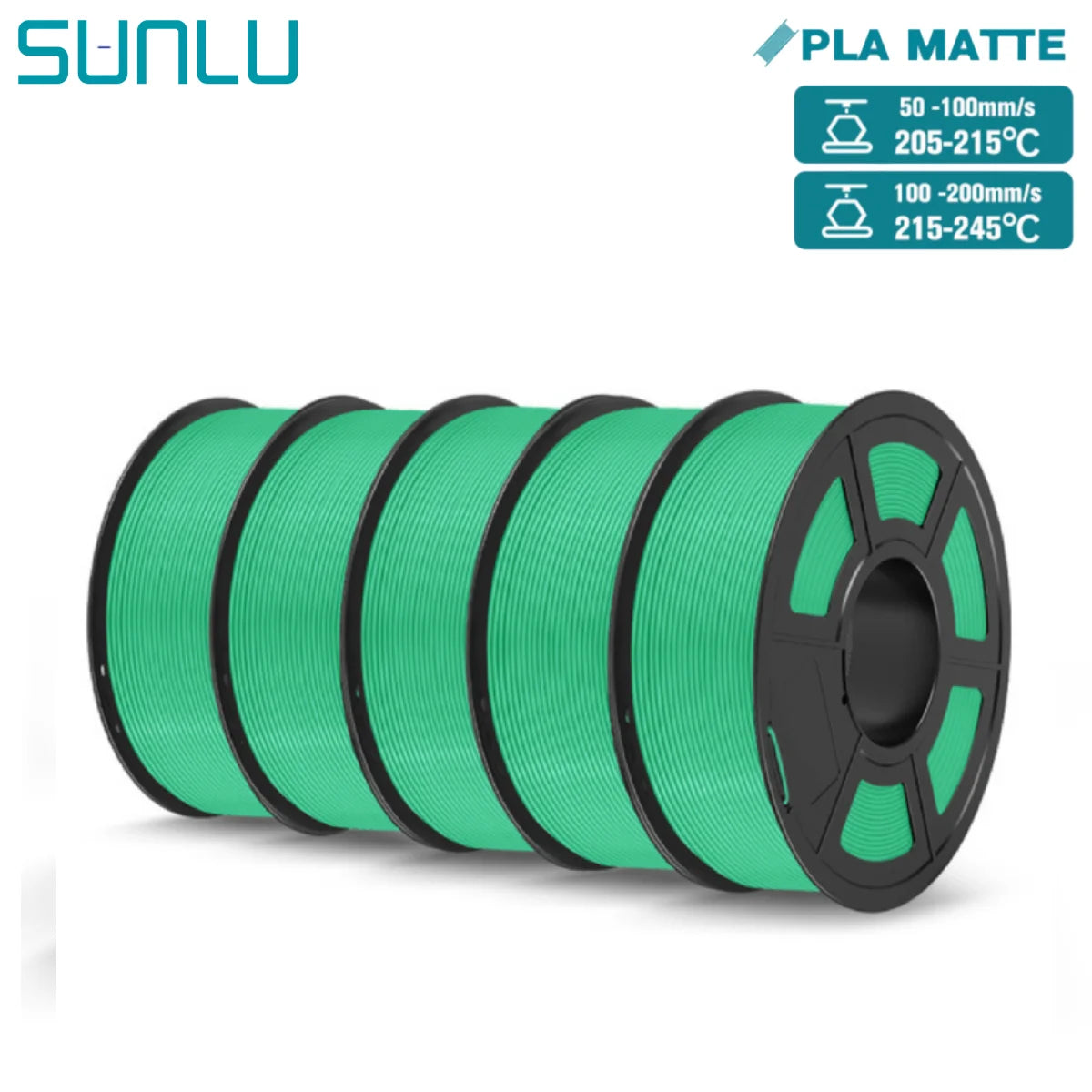 SUNLU 5KG PLA Matte 3D Printer Filament 1.75mm 1KG/Roll Frosted Texture Neatly Wound For FDM 3D Printing Filaments Fast Ship