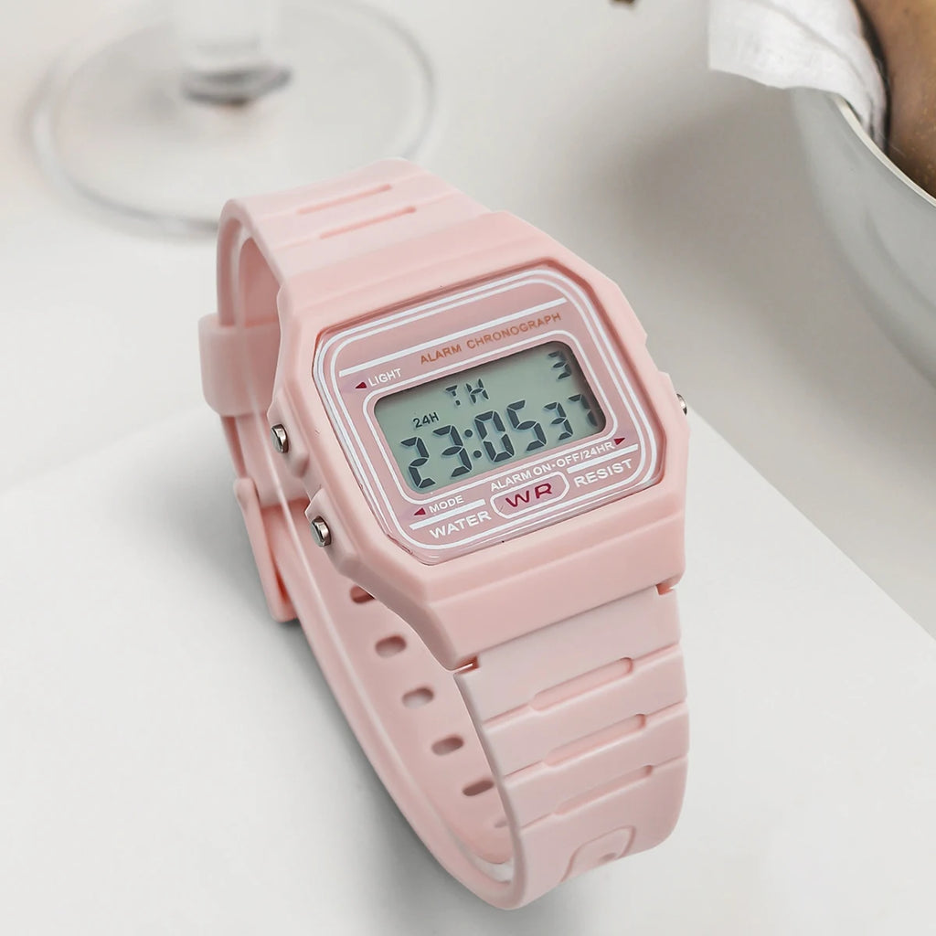 Women Men Digital Electronic LED Watch Multifunctional Outdoor