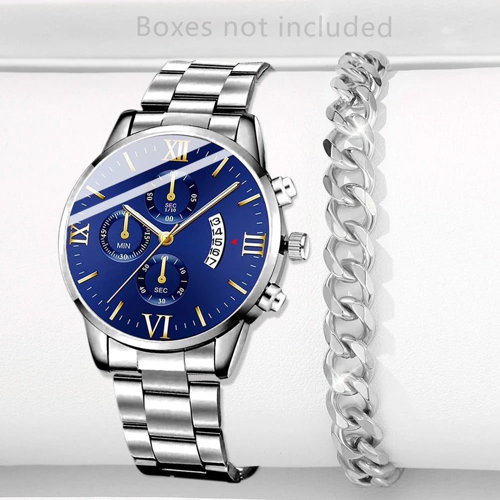 Luxury Men Fashion Stainless Steel Watch