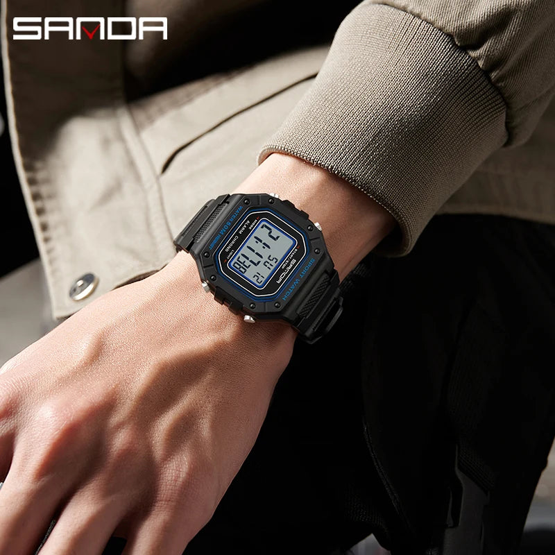 SANDA Men Military Water Resistant Sport Watches