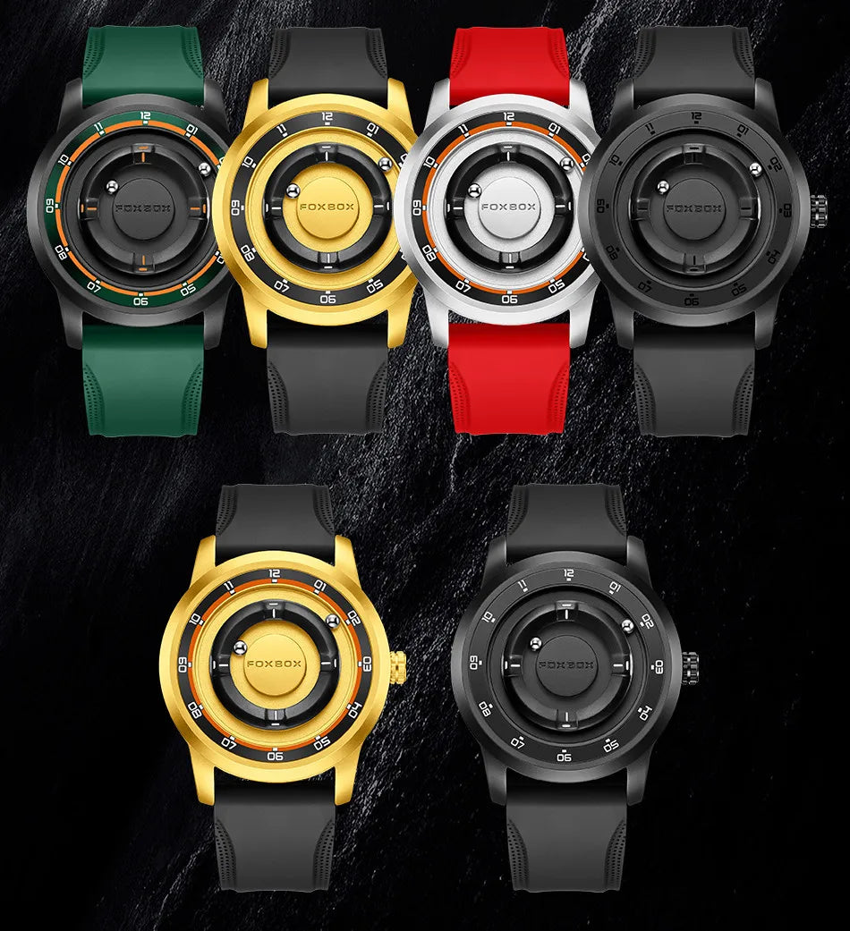 FOXBOX Military Magnetic Luxury Fashion Watch Men Waterproof