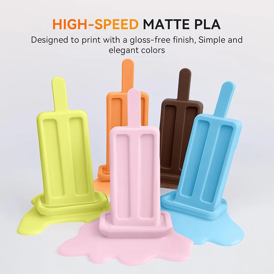JAYO PLA Classic 3D Printer Filament 1.75mm High Speed Matte PLA 3D Filament 4Rolls/set Neatly Wound Matte Effect 1.1KG/Roll