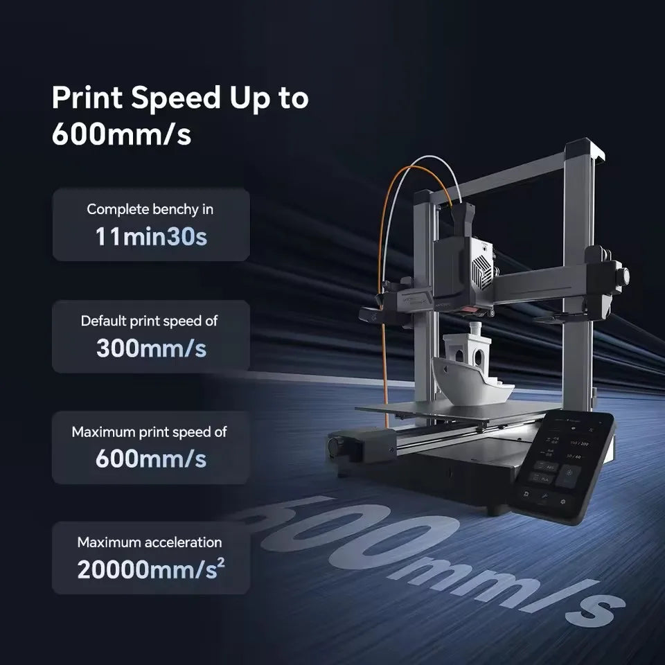New！ANYCUBIC Kobra 3 V2 Combo 600mm/s Fast Printing 3D Printer 8 Colors ACE Pro Filament Auto Leveling FDM Desktop 3D Printer
