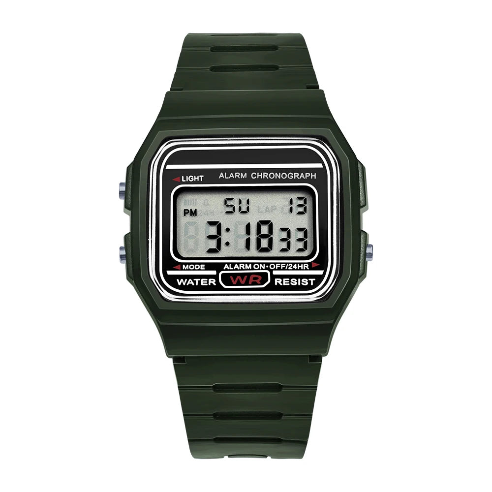 Women Men Digital Electronic LED Watch Multifunctional Outdoor