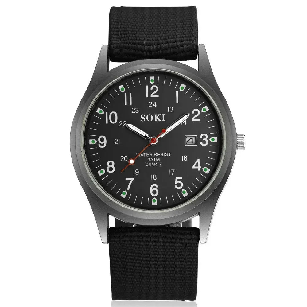 Top Quality Luxury  Luminous Canvas Watch for Men