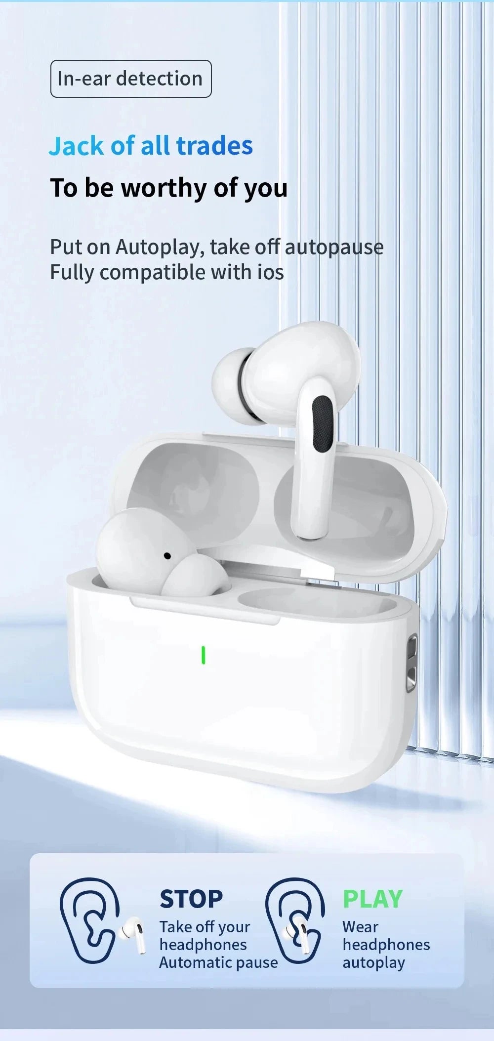 Wireless Bluetooth Earphones  Sport Noise Cancelling Headset For iPhone Android
