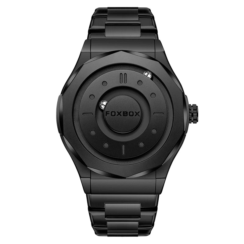 FOXBOX  Magnetic Force Pointer Watch for Men waterproof