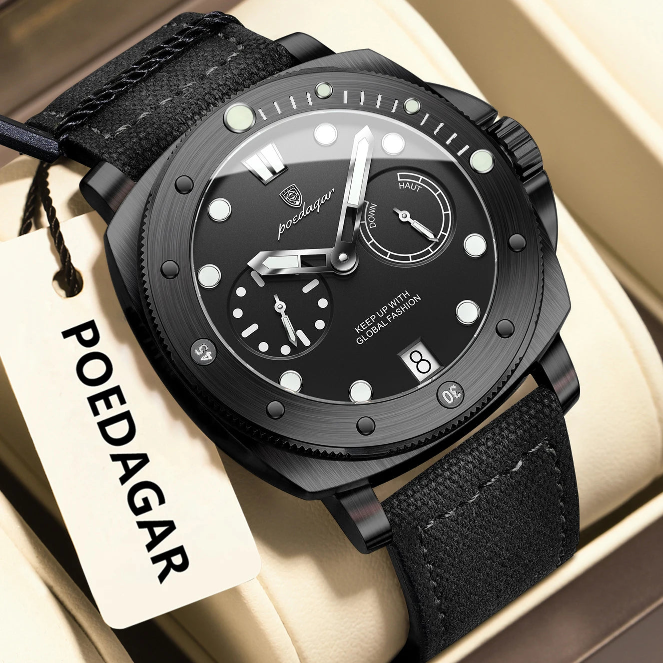 POEDAGAR High Quality Military Watch For Man Waterproof Luminous Date