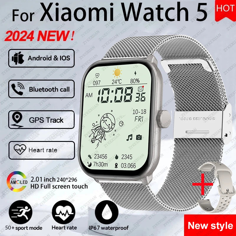 Xiaomi Sport Smart Watch 5 for Men Women Heart Rate Bluetooth Call GPS Track Waterproof
